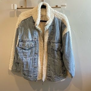 Blank NYC denim Sherpa jacket